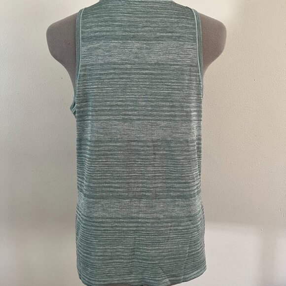 Patagonia Womens Sz M Capilene Cool Daily Tank Green Marle Stripe - Picture 4 of 7
